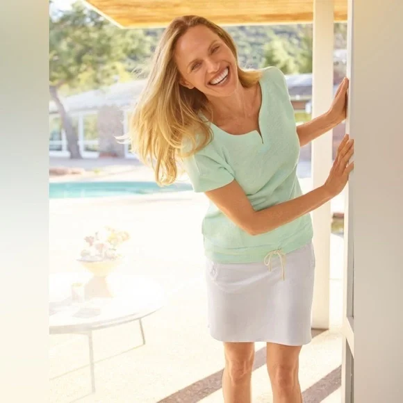 T by Talbots Women’s Everyday Stretch Skort White Size Medium - Picture 9 of 10